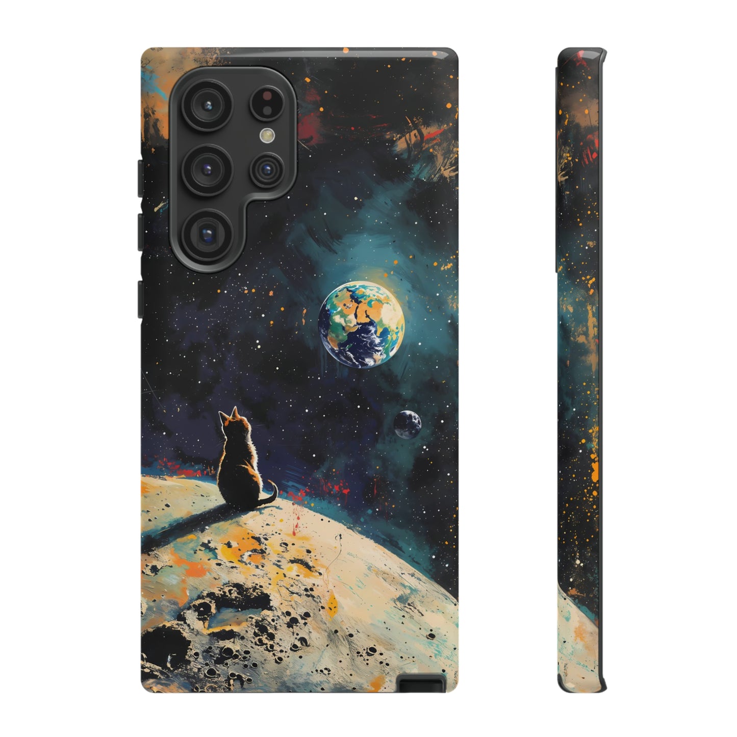 Planetary Purr-spective | Hardshell Phone Case