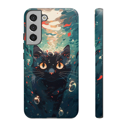 Mystic Aqua Cat | Hardshell Phone Case