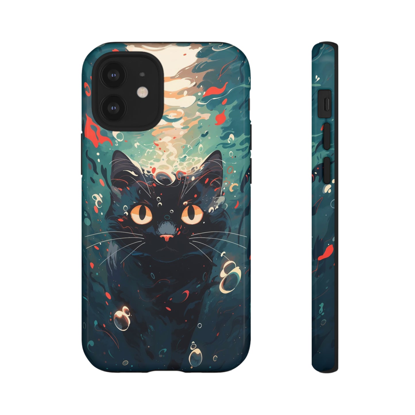 Mystic Aqua Cat | Hardshell Phone Case