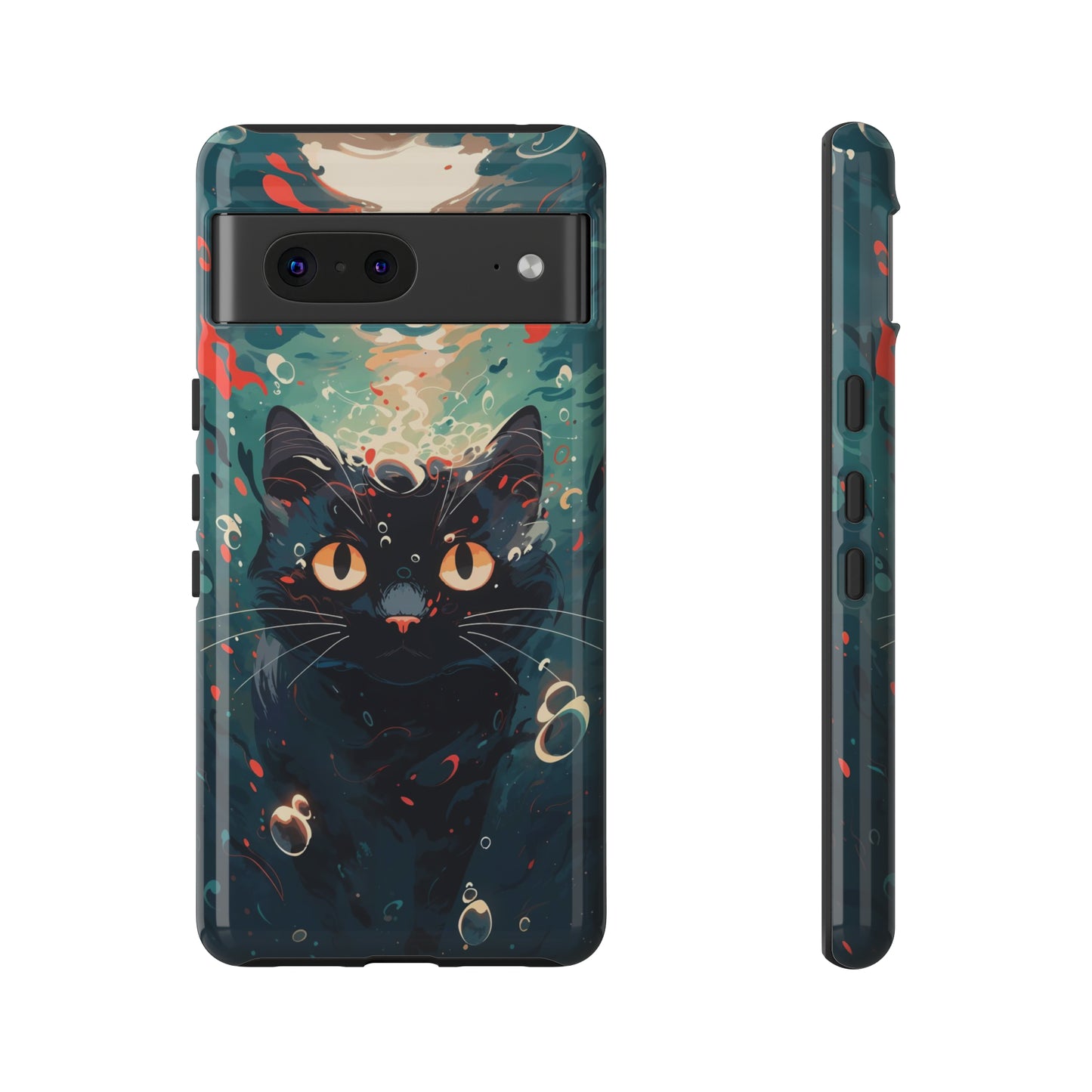 Mystic Aqua Cat | Hardshell Phone Case