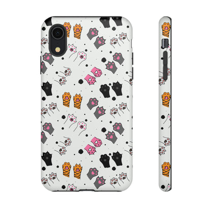 Playful Stripes & Paws | Hardshell Phone Case