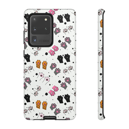 Playful Stripes & Paws | Hardshell Phone Case