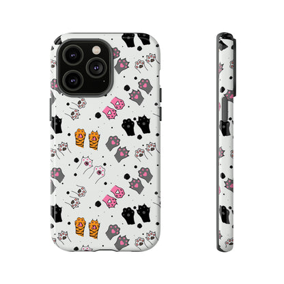 Playful Stripes & Paws | Hardshell Phone Case