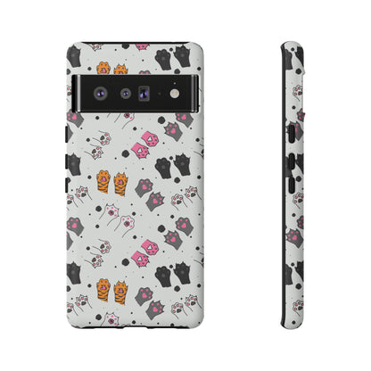 Playful Stripes & Paws | Hardshell Phone Case