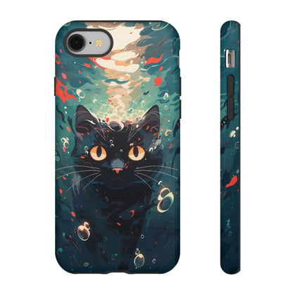 Mystic Aqua Cat | Hardshell Phone Case