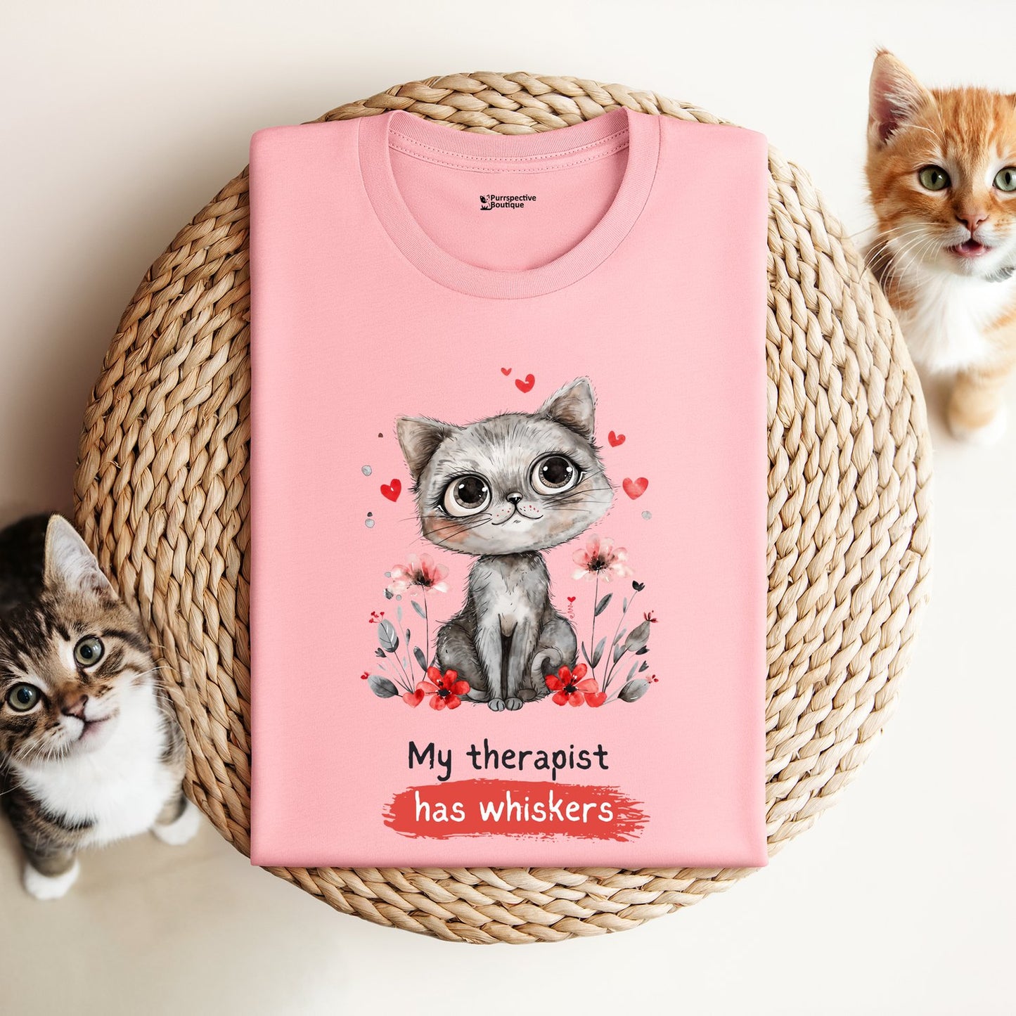 My therapist has whiskers | Unisex T-shirt