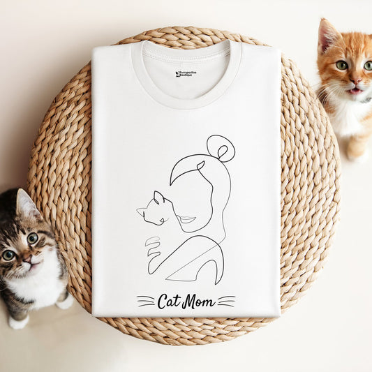 Cat mom | Minimal Unisex T-shirt